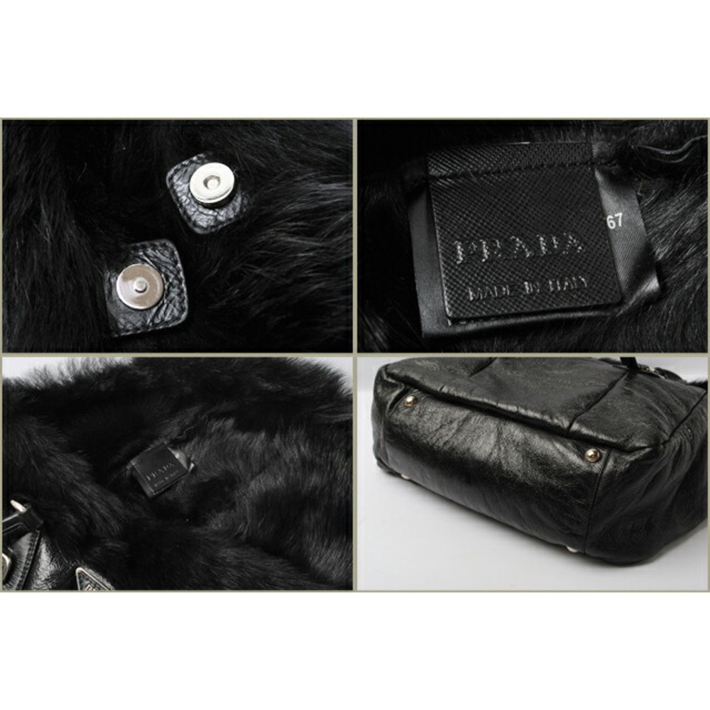 Prada Tote Bag Montone Bag Black - Picture 3 of 5